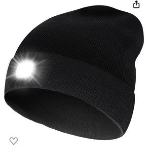 VIBELITE LED Beanie Hat with Light, USB Rechargeable Headlamp - MEDIUM -NEW